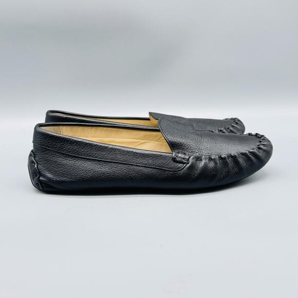 Cole Haan Shoes Womens 8.5 Black Leather Evelyn Driver Loafers Slip On Moccasin - Picture 1 of 12
